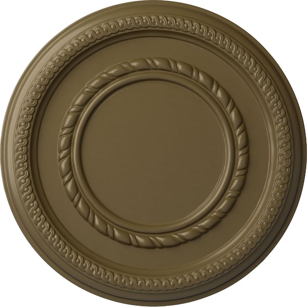 Ekena Millwork Federal Roped Small Ceiling Medallion (Fits Canopies up to 6"), 12 5/8"OD x 1 1/8"P, Mississippi Mud CM12FEMMF - main